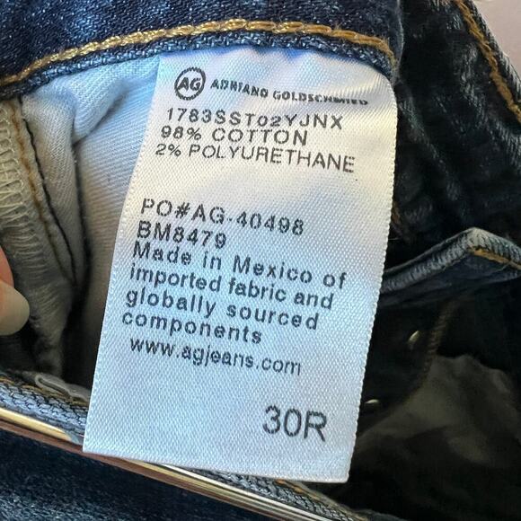 AG Adriano Goldschmied The Tellis Modern Slim Denim Jeans Size 30R - Picture 7 of 7